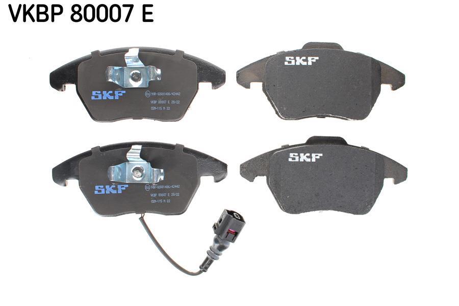 Jeu de 4 plaquettes de frein SKF ref. VKBP 80007 E